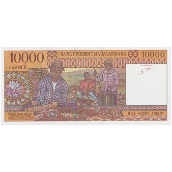 اسکناس 10000 فرانک بدون تاریخ (1996-2003)  جمهوری سوم - Ravelojaona - تک - UNC64 - ماداگاسکار