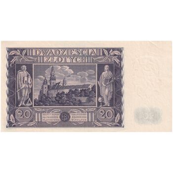اسکناس 20 زلوتی 1936 جمهوری دوم - تک - AU - لهستان