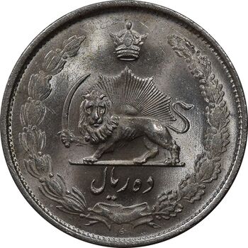 سکه 10 ریال 1324 - MS63 - محمد رضا شاه