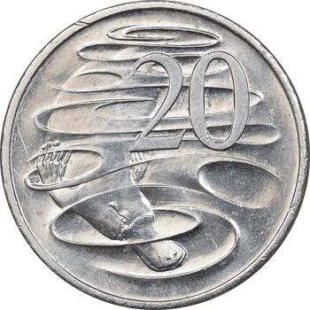 سکه 20 سنت 2019 الیزابت دوم - MS62 - استرالیا