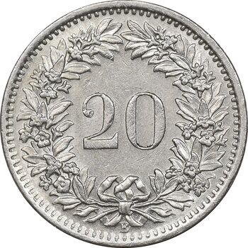 سکه 20 راپن 1966 دولت فدرال - MS61 - سوئیس