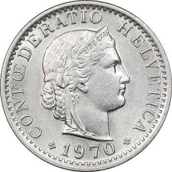 سکه 20 راپن 1970 دولت فدرال - MS62 - سوئیس