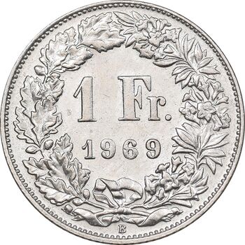 سکه 1 فرانک 1969 دولت فدرال - MS62 - سوئیس