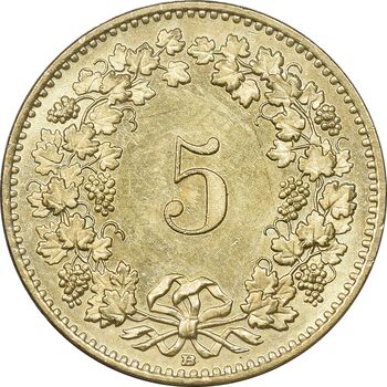 سکه 5 راپن 2011 دولت فدرال - MS63 - سوئیس