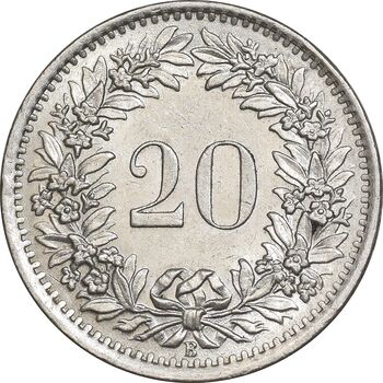 سکه 20 راپن 1969 دولت فدرال - MS61 - سوئیس