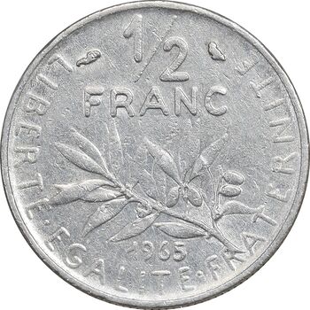 سکه 1/2 فرانک 1965 جمهوری کنونی - EF45 - فرانسه