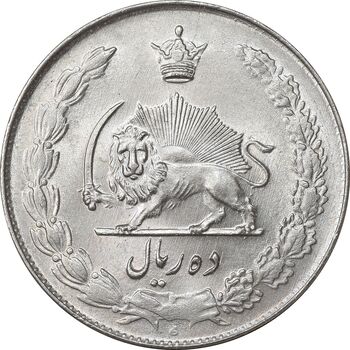 سکه 10 ریال 1335 - MS63 - محمد رضا شاه