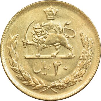 سکه 20 ریال 1353 طلایی - MS62 - محمد رضا شاه