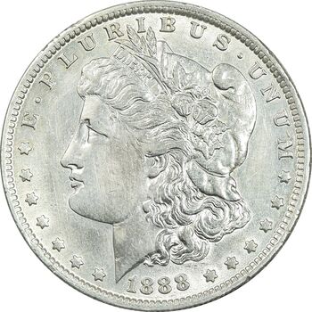 سکه یک دلار 1888 مورگان - AU55 - آمریکا
