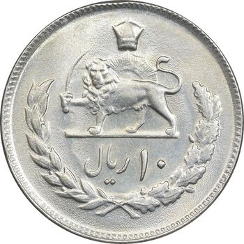 سکه 10 ریال 2537 - MS61 - محمد رضا شاه