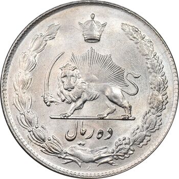 سکه 10 ریال 1344 - MS62 - محمد رضا شاه