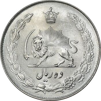 سکه 10 ریال 1343 - ضخیم - MS63 - محمد رضا شاه