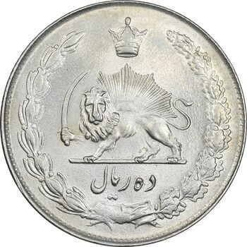 سکه 10 ریال 1343 - ضخیم - MS61 - محمد رضا شاه
