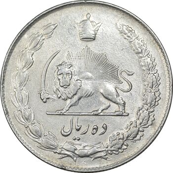 سکه 10 ریال 1343 - ضخیم - EF45 - محمد رضا شاه
