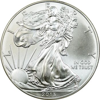 مدال یادبود 1 دلار 2013 عقاب - PF65 - آمریکا