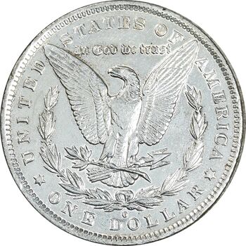 سکه یک دلار 1884 مورگان - EF45 - cleaned - آمریکا