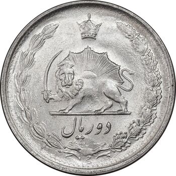 سکه 2 ریال 1351 - MS61 - محمد رضا شاه