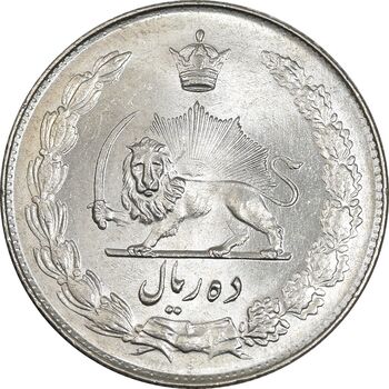 سکه 10 ریال 1343 - ضخیم - MS63 - محمد رضا شاه