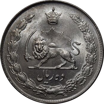سکه 10 ریال 1343 - ضخیم - MS63 - محمد رضا شاه