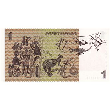 اسکناس 1 دلار بدون تاریخ (1974-1984) الیزابت دوم - تک - UNC64 - استرالیا