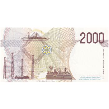 اسکناس 2000 لیر 1990 (مارکونی) جمهوری - تک - UNC64 - ایتالیا