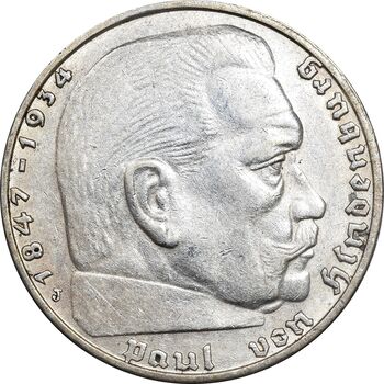 سکه 2 رایش مارک 1939J رایش سوم - AU58 - آلمان