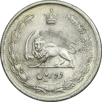 سکه 10 ریال 1323 - MS62 - محمد رضا شاه