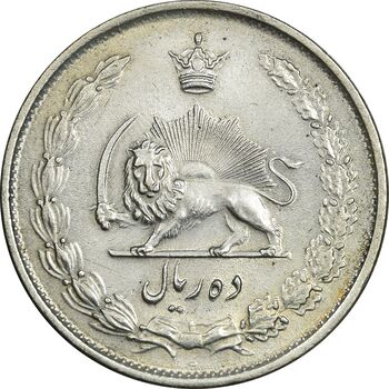 سکه 10 ریال 1323 - MS62 - محمد رضا شاه