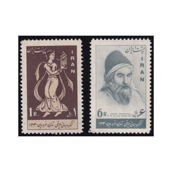 تمبر کنگره جهانی موسیقی 1340 - محمدرضا شاه