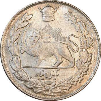 سکه 1000 دینار 1308 تصویری - MS63 - رضا شاه
