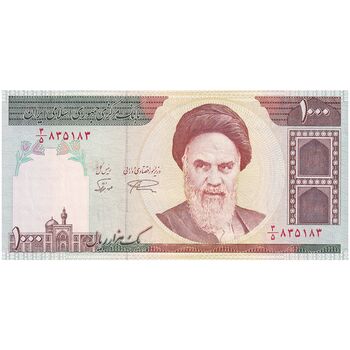 اسکناس 1000 ریال (نمازی - نوربخش) - تک - UNC63 - جمهوری اسلامی