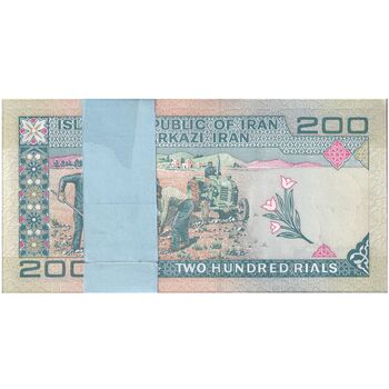 بسته اسکناس 200 ریال (نمازی - نوربخش) فیلیگران امام - شماره بزرگ - UNC - جمهوری اسلامی