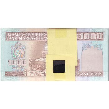 بسته اسکناس 1000 ریال (نوربخش - عادلی) امضا کوچک - شماره بزرگ - UNC - جمهوری اسلامی