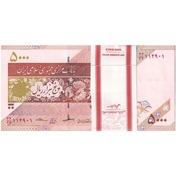بسته اسکناس 5000 ریال امام (کرباسیان - سیف) - UNC - جمهوری اسلامی