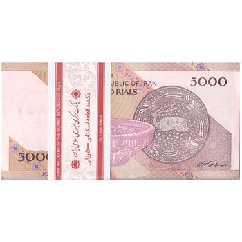 بسته اسکناس 5000 ریال امام (کرباسیان - سیف) - UNC - جمهوری اسلامی