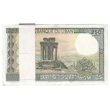 بسته اسکناس 250 لیره 1987 جمهوری - UNC - لبنان