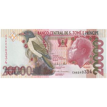 اسکناس 20000 دوبرا 2013 جمهوری دموکراتیک - تک - UNC63 - سائوتومه و پرنسیپ