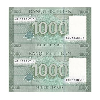 اسکناس 1000 لیره 2016 جمهوری - جفت - UNC63 - لبنان