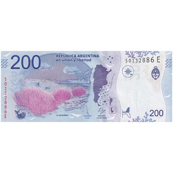اسکناس 200 پزو بدون تاریخ (2016-2018) جمهوری فدرال - FAS, EM - تک - UNC63 - آرژانتین