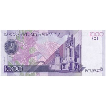اسکناس 1000 بولیوار 1998 جمهوری چهارم - تک - UNC63 - ونزوئلا