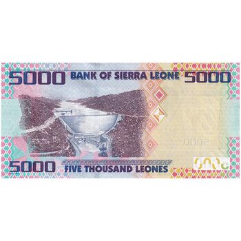 اسکناس 5000 لئون 2015 جمهوری دوم - تک - UNC63 - سیرالئون