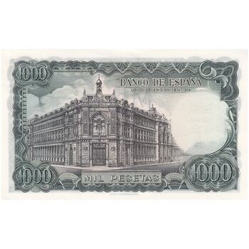اسکناس 1000 پزتا 1971 فرانسیسکو فرانکو - تک - UNC63 - اسپانیا