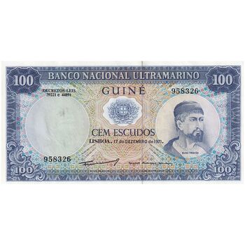 اسکناس 100 اسکودو 1971 قلمرو فرادریایی پرتغال - تک - UNC63 - گینه بیسائو (گینه پرتغالی)