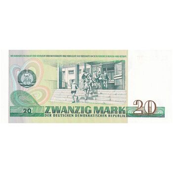 اسکناس 20 مارک 1975 جمهوری دموکراتیک - تک - UNC63 - آلمان