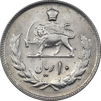 سکه 10 ریال 2537 - MS61 - محمد رضا شاه