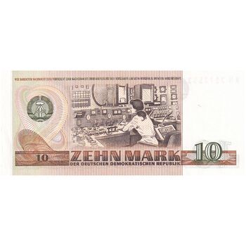 اسکناس 10 مارک 1971 جمهوری دموکراتیک - تک - UNC62 - آلمان