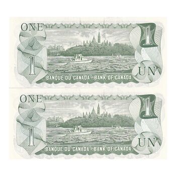 اسکناس 1 دلار 1973 الیزابت دوم - جفت - UNC62 - کانادا