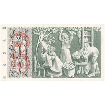 اسکناس 50 فرانک 1963 دولت فدرال - BG, WS, OK - تک - UNC62 - سوئیس