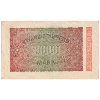 اسکناس 20000 مارک 1923 جمهوری وایمار - تک - VF - آلمان