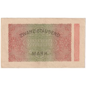 اسکناس 20000 مارک 1923 جمهوری وایمار - تک - EF - آلمان
